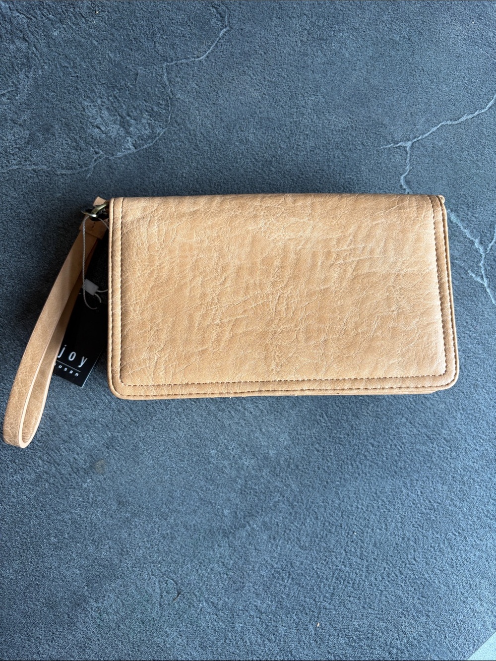 NWT - Joy Susan Billie Wristlet/Crossbody in Camel Brown